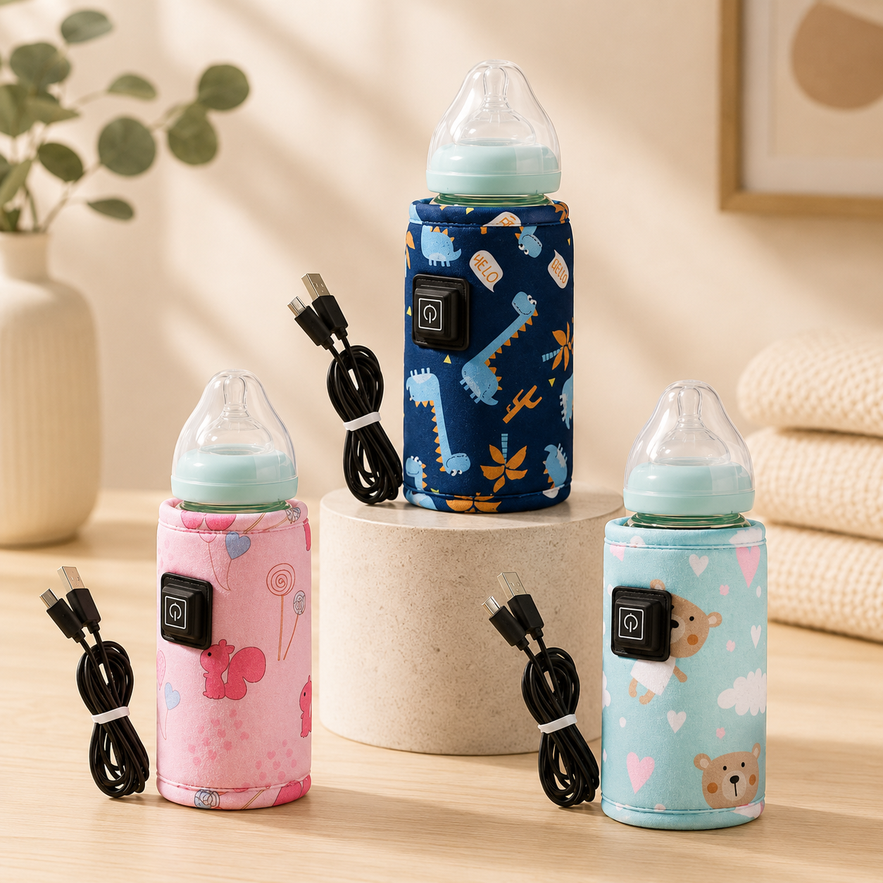 USB Bottle Warmer Sleeve — Cartoon Prints