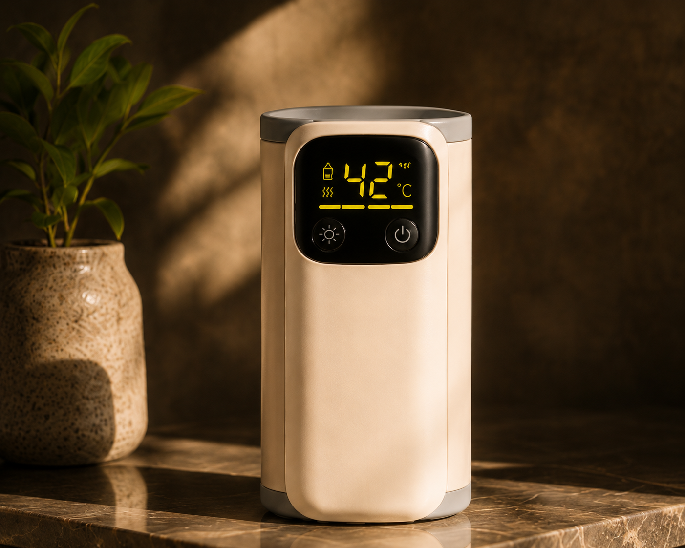 Wireless Rechargeable Bottle Warmer — Digital Display