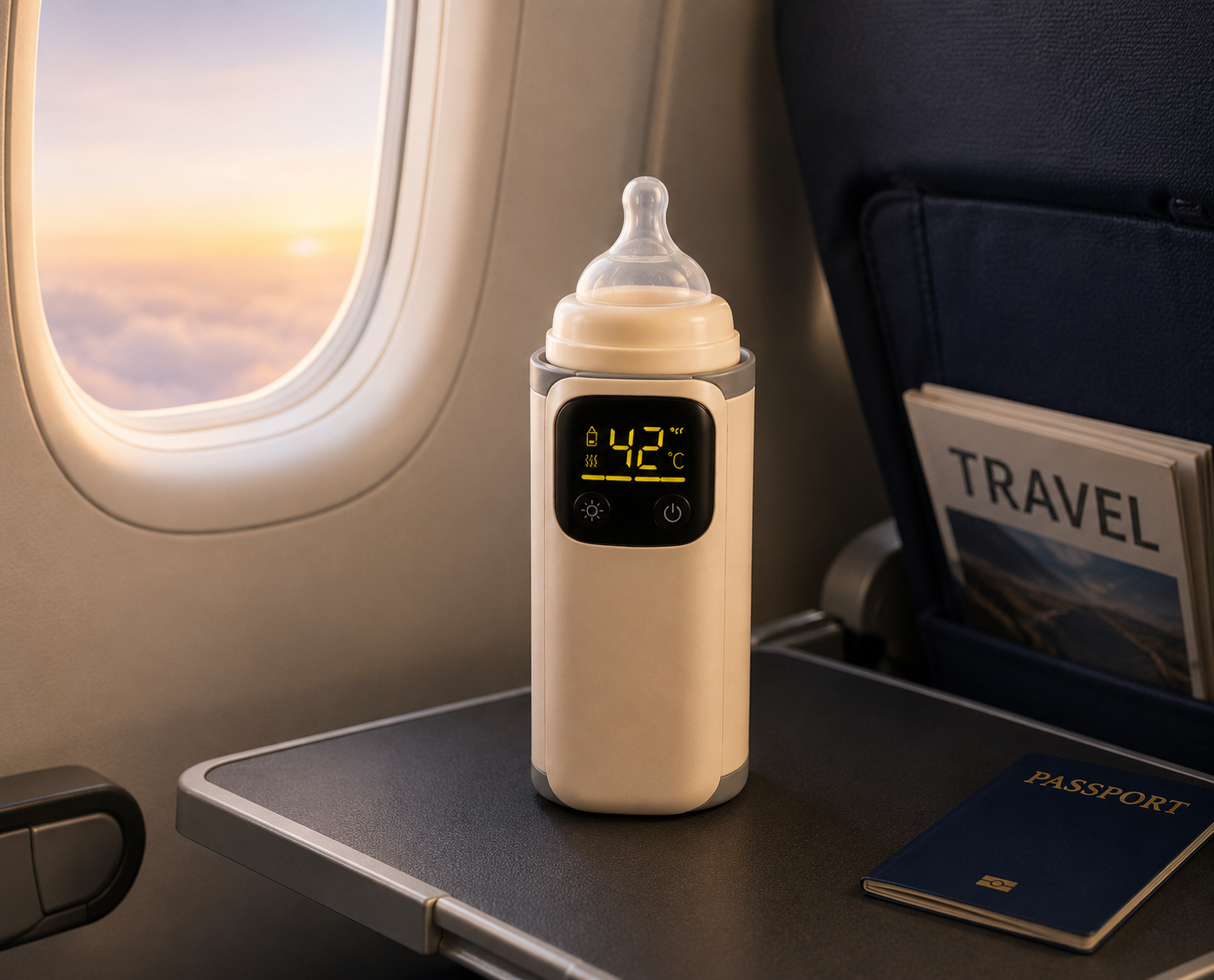 Wireless Rechargeable Bottle Warmer — Digital Display