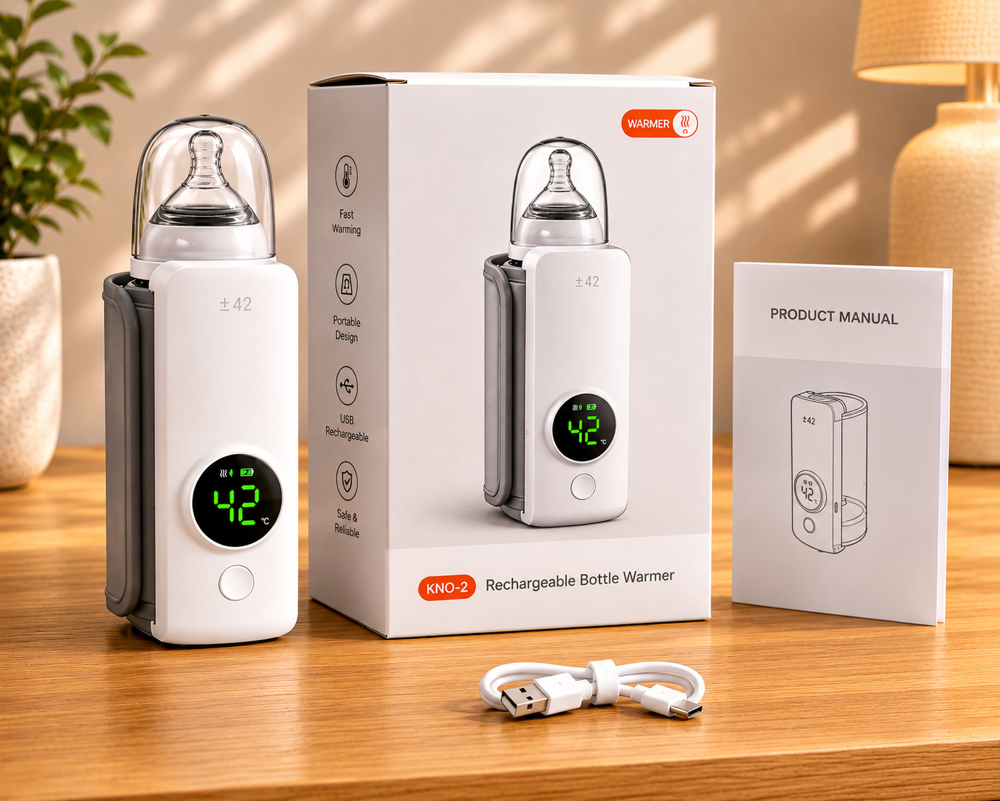 Wireless Rechargeable Bottle Warmer