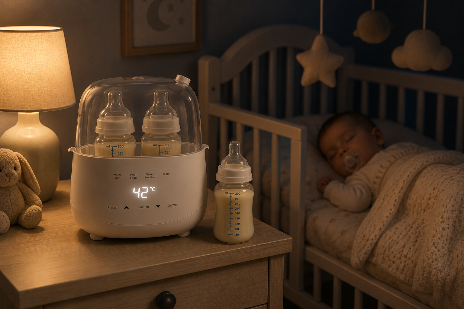 Electric 6-in-1 Baby Bottle Warmer & Steriliser